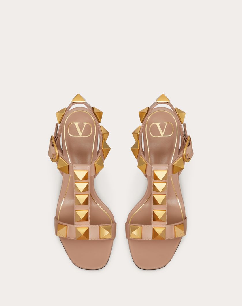 Valentino Handbags Sandalo Roman Stud In Vitello 90mm per Donna in Rose Cannelle | Valentino IT Economico