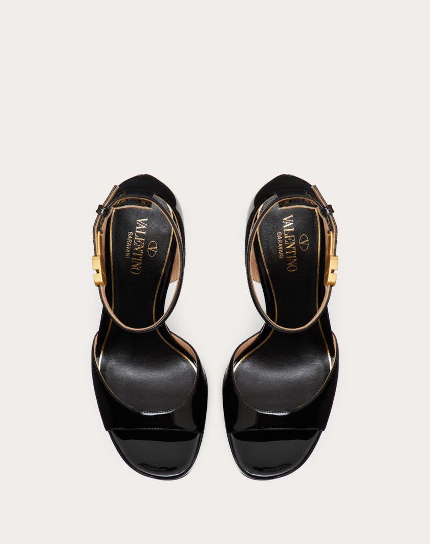Valentino Handbags Sandalo Con Plateau Valentino Garavani Tan-go In Vernice 155mm per Donna in Nero | Valentino IT In Vendita