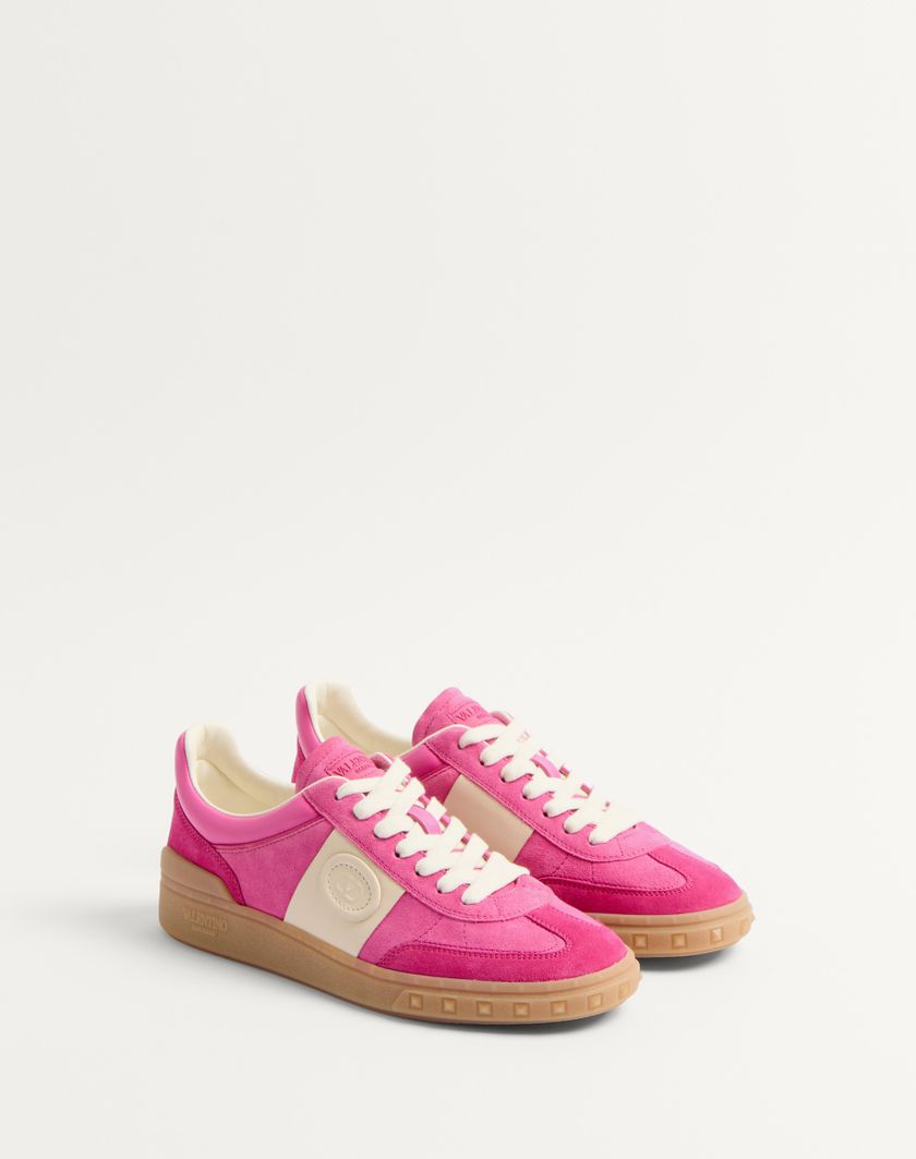 Valentino Handbags Sneaker Upvillage In Crosta per Donna in Cyclamin Pink/hot Pink/glace | Valentino IT Offerte