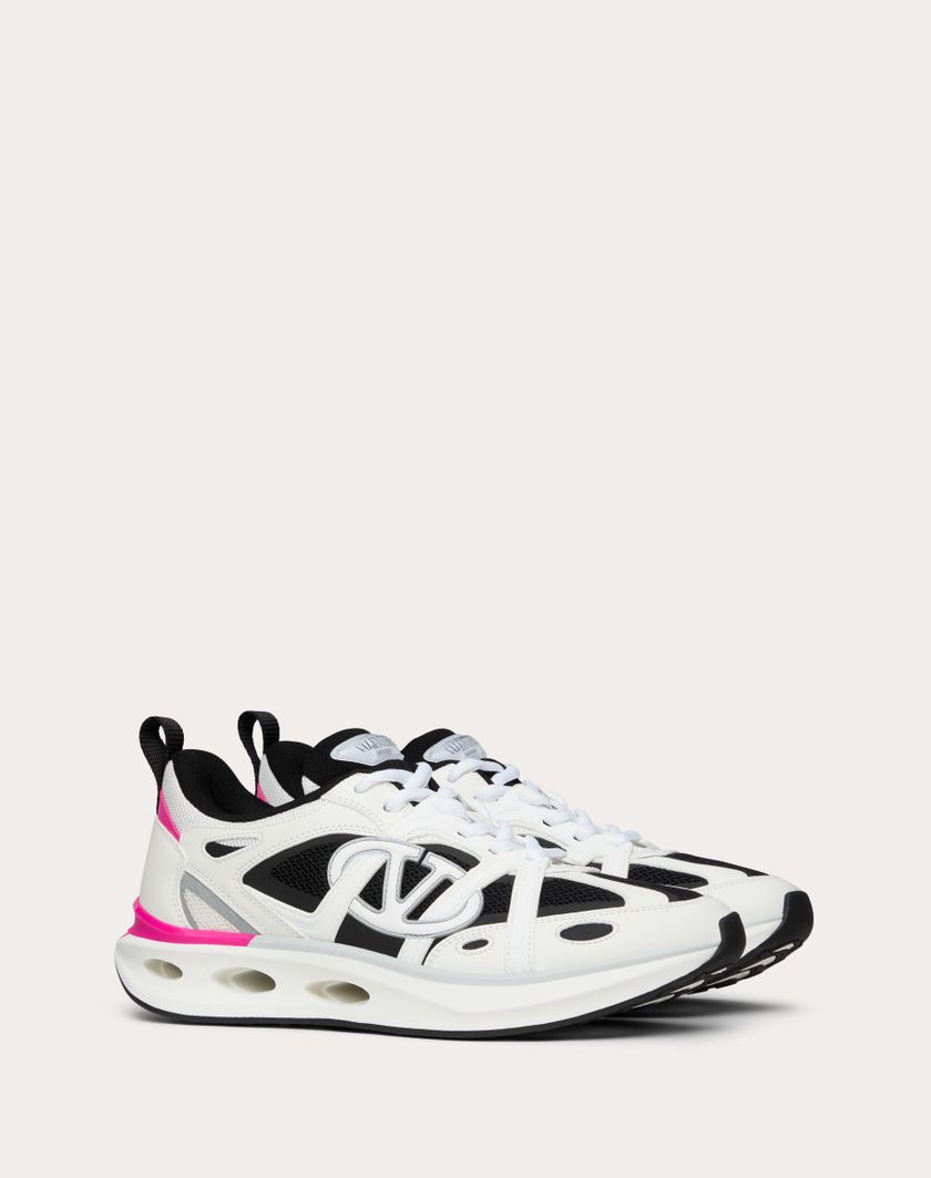 Valentino Handbags Sneaker Vlogo Easyjog In Vitello E Tessuto per Donna in Multicolor | Valentino IT Saldi Di Fabbrica
