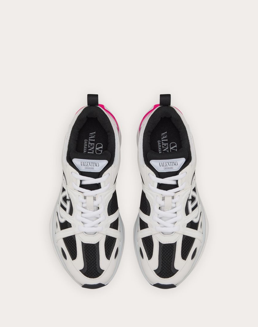 Valentino Handbags Sneaker Vlogo Easyjog In Vitello E Tessuto per Donna in Multicolor | Valentino IT Saldi Di Fabbrica