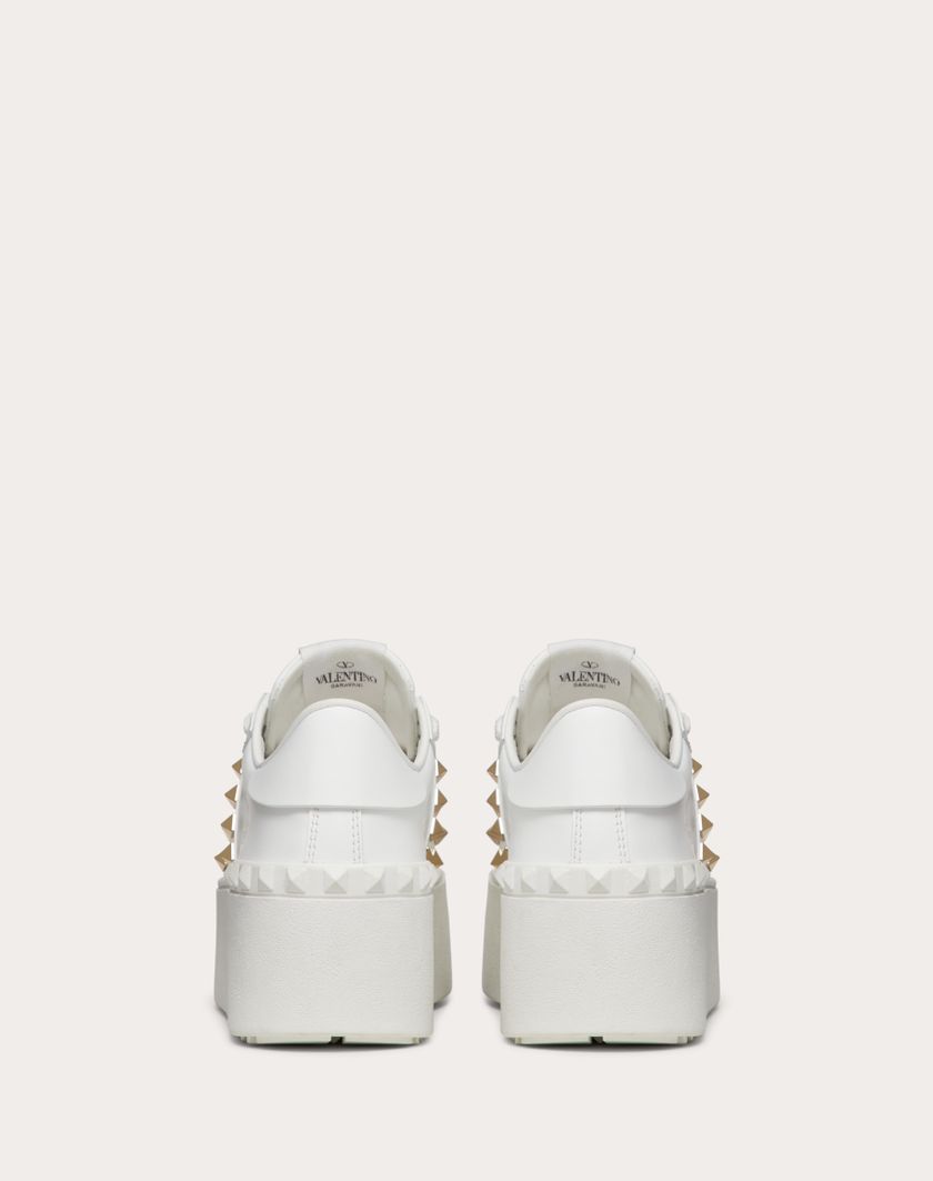 Valentino Handbags Sneaker Flatform Rockstud Untitled In Vitello per Donna in Bianco | Valentino IT I Più Venduti