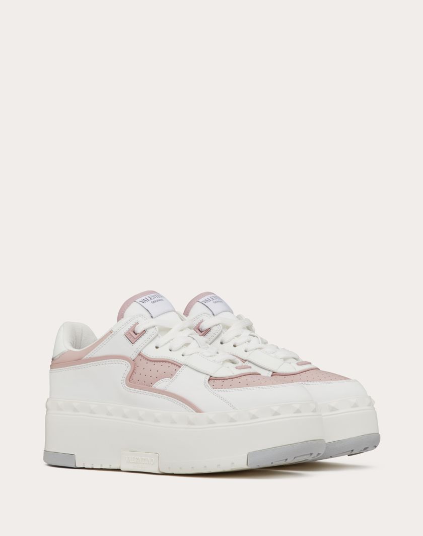 Valentino Handbags Sneaker Freedots Xl In Vitello per Donna in Bianco/rose/silver | Valentino IT Nuova