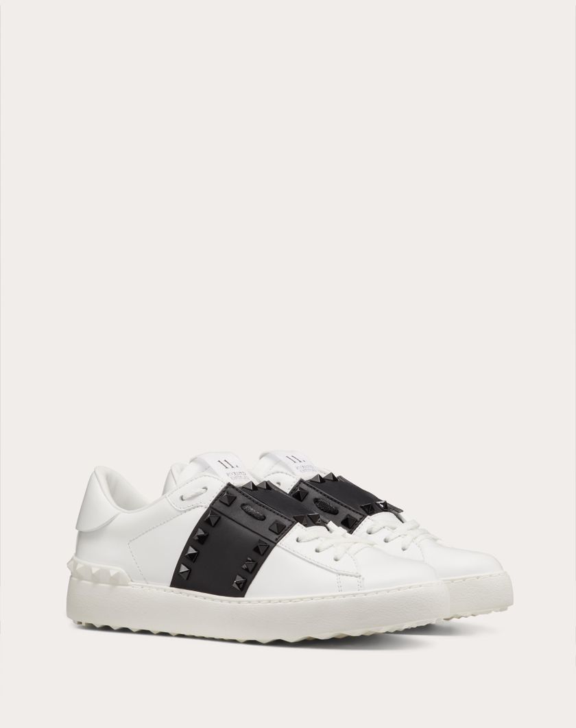 Valentino Handbags Sneaker Rockstud Untitled In Vitello Con Borchie In Tono per Donna in Bianco/ Nero | Valentino IT Prezzo di fabbrica