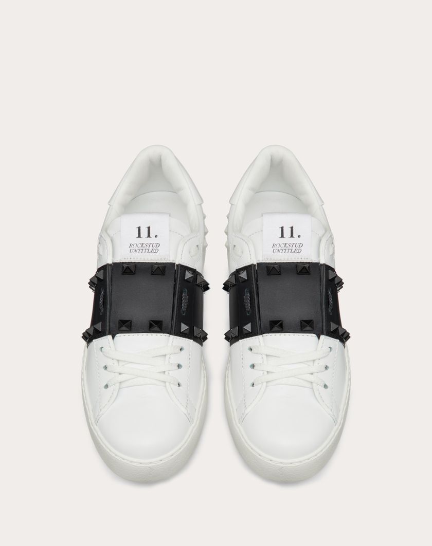Valentino Handbags Sneaker Rockstud Untitled In Vitello Con Borchie In Tono per Donna in Bianco/ Nero | Valentino IT Prezzo di fabbrica