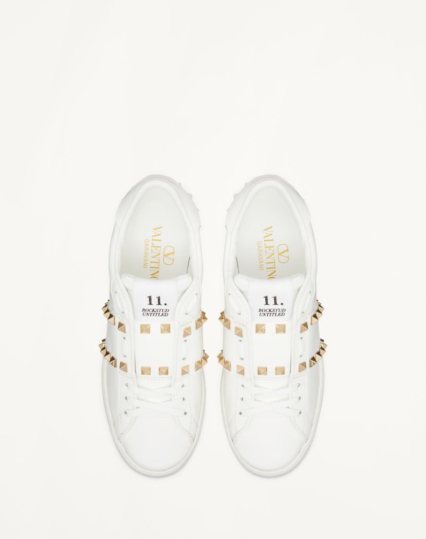 Valentino Handbags Sneaker Con Zeppa Open Disco In Vitello 85mm per Donna in Bianco | Valentino IT Flash Sale