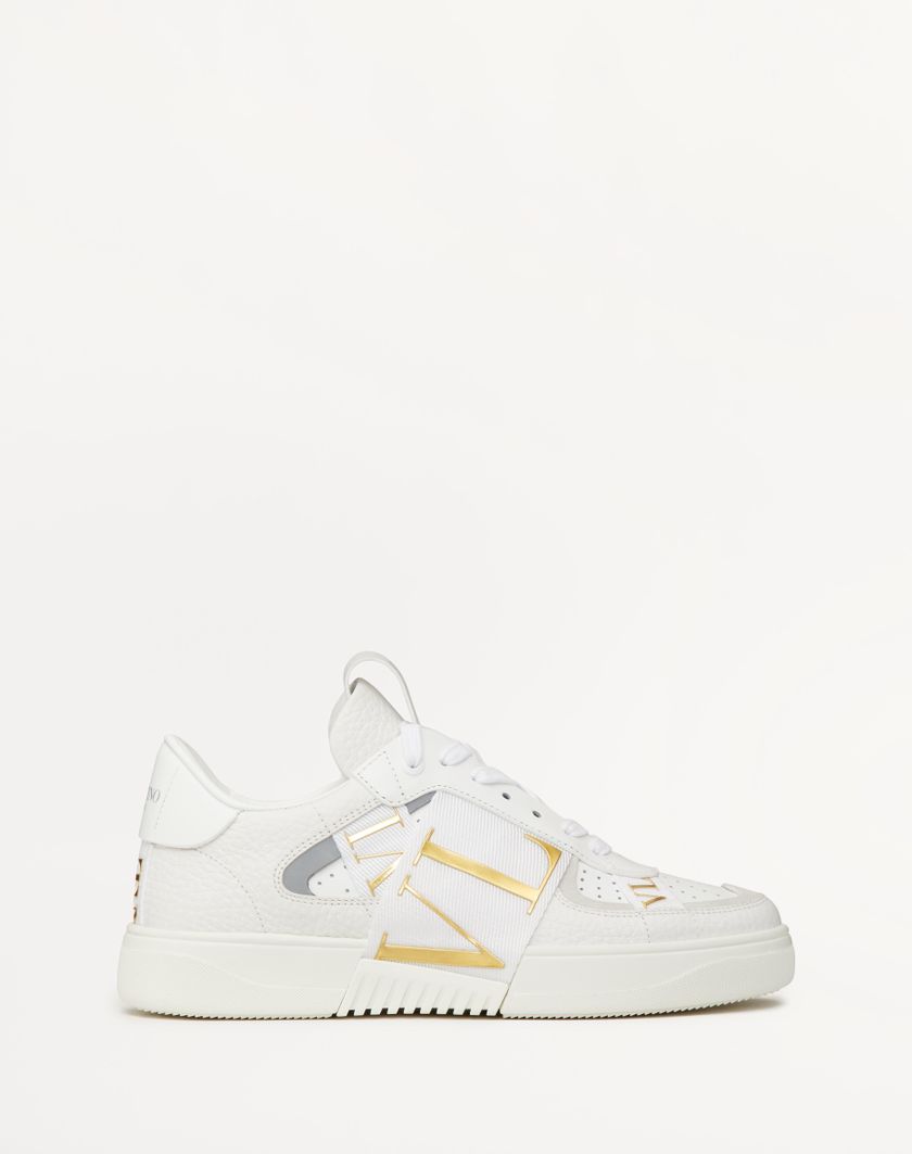 Valentino Handbags Sneaker Vl7n In Vitello E Nastri per Donna in Bianco/antique Brass | Valentino IT Offerta natalizia