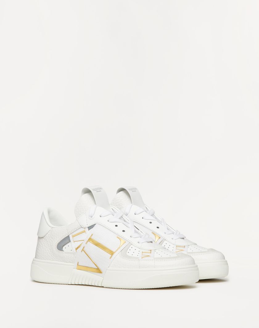 Valentino Handbags Sneaker Vl7n In Vitello E Nastri per Donna in Bianco/antique Brass | Valentino IT Offerta natalizia