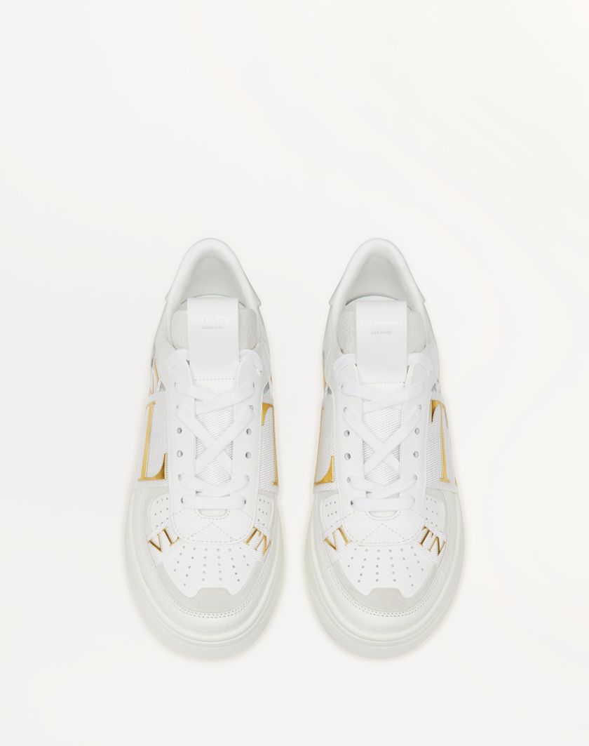 Valentino Handbags Sneaker Vl7n In Vitello E Nastri per Donna in Bianco/antique Brass | Valentino IT Offerta natalizia