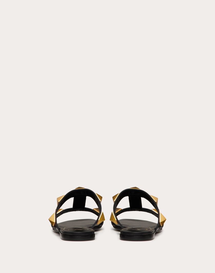 Valentino Handbags Sandalo Slide Basso Roman Stud In Vitello per Donna in Light Ivory | Valentino IT Online Outlet