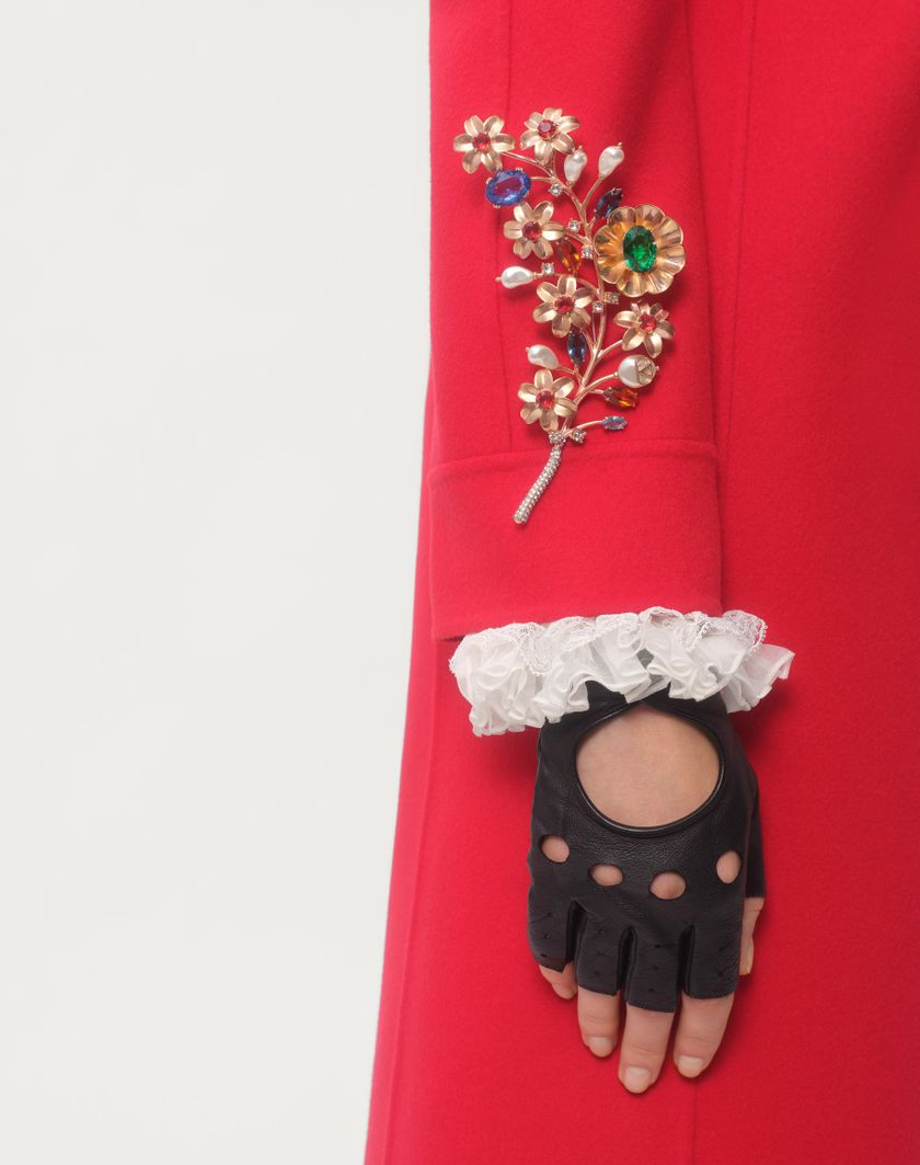 Valentino Handbags Spilla Papier Floral In Metallo Perla E Cristalli Swarovski® per Donna in Multicolor | Valentino IT Offerte speciali