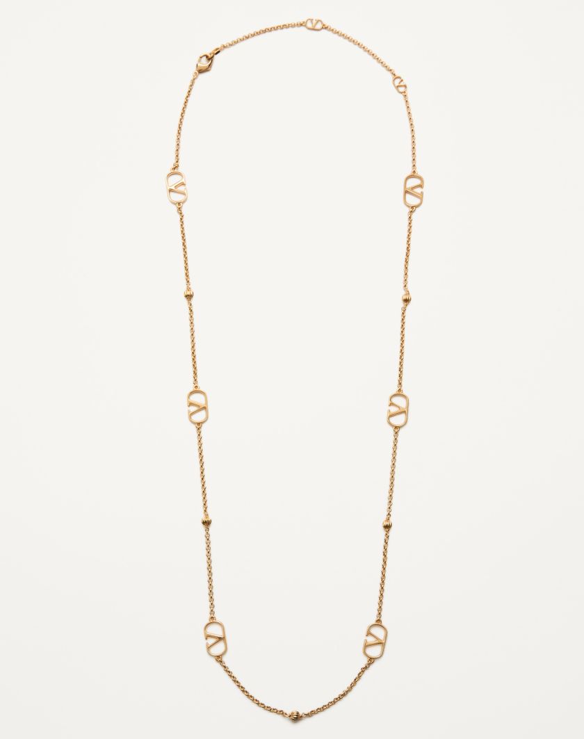 Valentino Handbags Collana Vlogo Signature In Metallo per Donna in Oro | Valentino IT