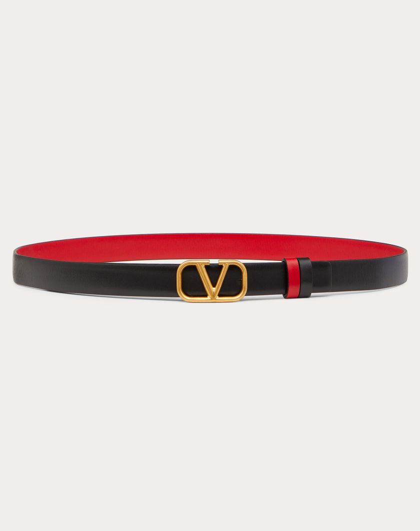 Valentino Handbags Cintura Reversibile Vlogo Signature In Vitello Lucido 20 Mm per Donna in Nero/rouge Pur | Valentino IT Convenienza