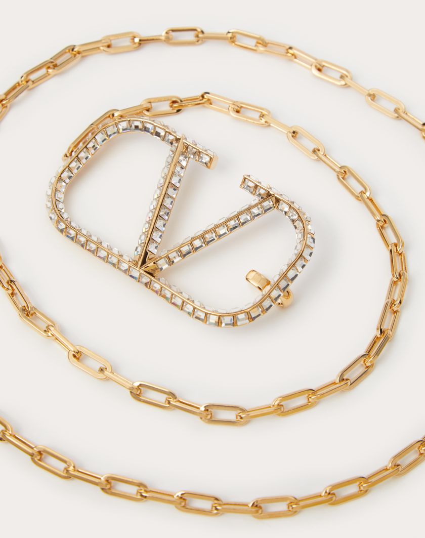 Valentino Handbags Cintura A Catena Vlogo Signature per Donna in Oro | Valentino IT In Vendita