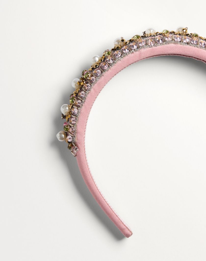 Valentino Handbags Cerchietto Valentino In Lana E Seta Con Ricamo per Donna in Multicolor | Valentino IT Vendita Economica