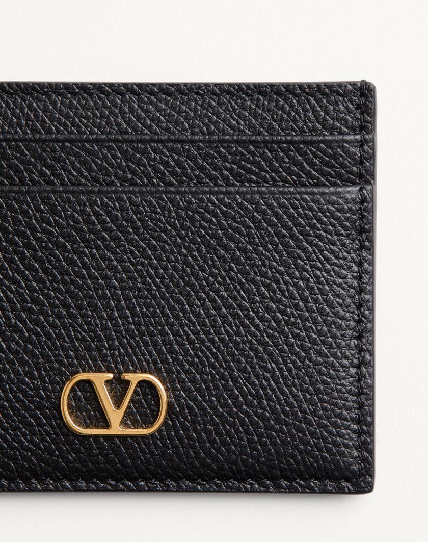 Valentino Handbags Portacarte Vlogo Signature In Vitello Granato per Donna in Rose Quartz | Valentino IT Offerta esclusiva
