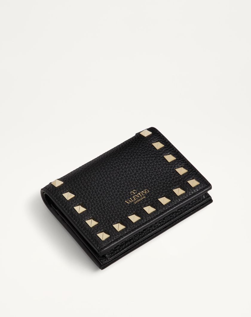 Valentino Handbags Portafoglio Piccolo Rockstud In Vitello Granato per Donna in Rosso V. | Valentino IT Lightning offer