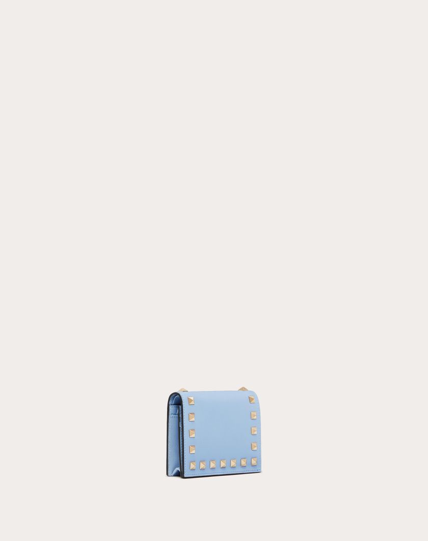 Valentino Handbags Portafoglio Piccolo Rockstud In Vitello per Donna in Azzurro | Valentino IT Grandi sconti