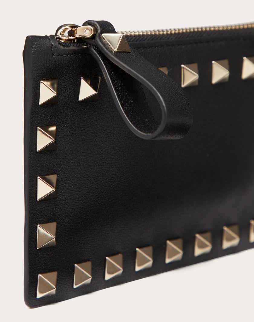 Valentino Handbags Portacarte Con Zip Rockstud In Vitello per Donna in Nero | Valentino IT Comprane uno, ottenene uno gratis