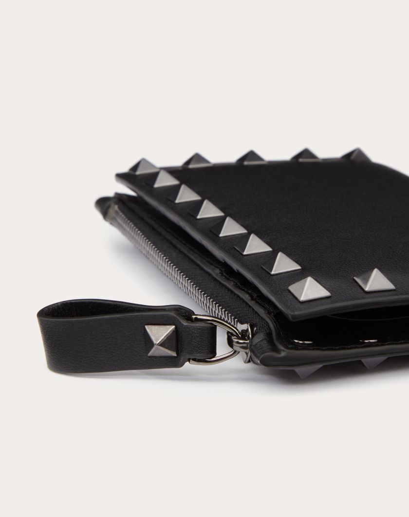 Valentino Handbags Portacarte Con Zip Rockstud In Vitello per Donna in Nero | Valentino IT Enormi risparmi