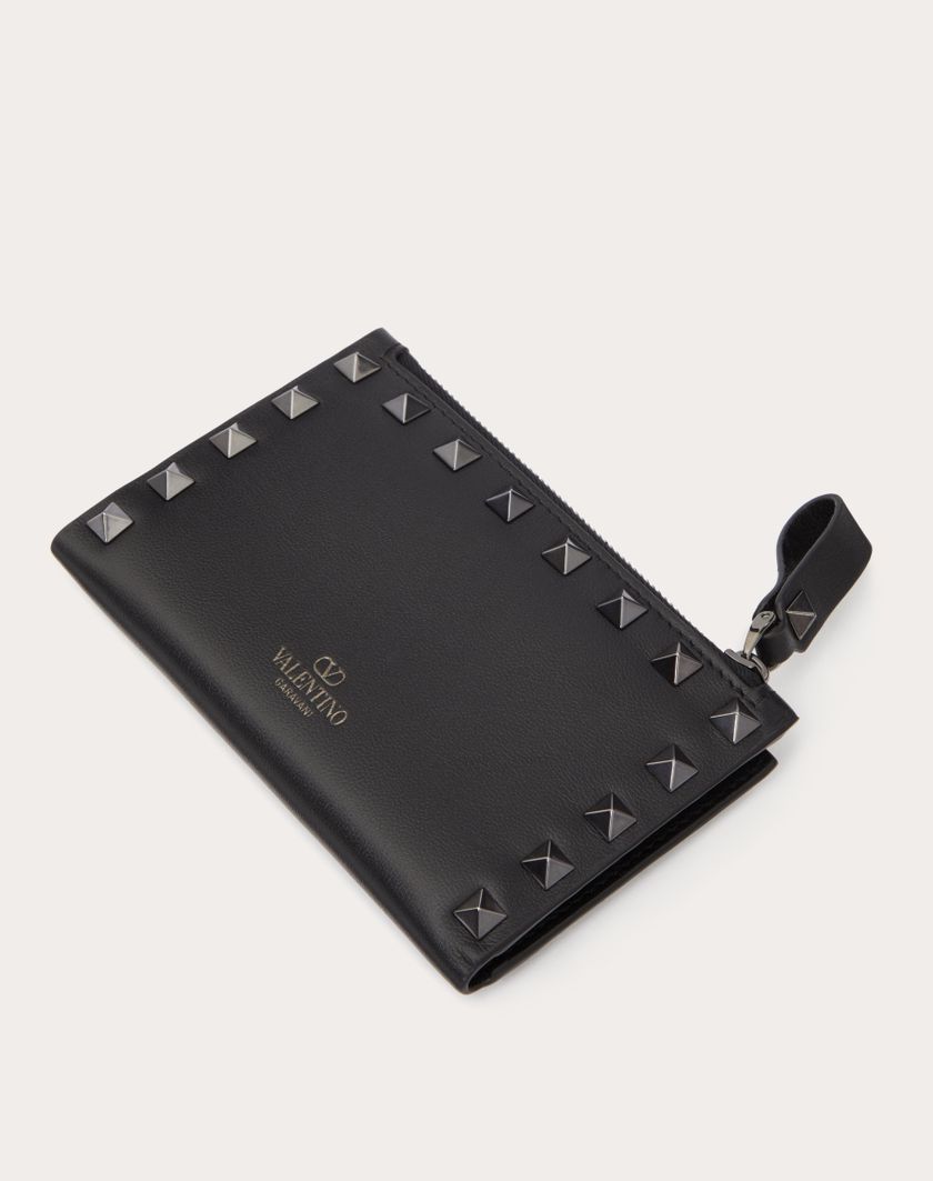 Valentino Handbags Portacarte Con Zip Rockstud In Vitello per Donna in Nero | Valentino IT Enormi risparmi