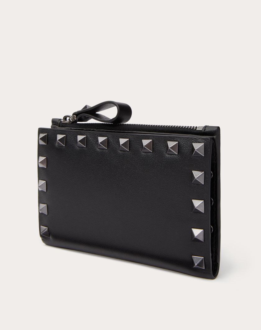Valentino Handbags Portacarte Con Zip Rockstud In Vitello per Donna in Nero | Valentino IT Enormi risparmi