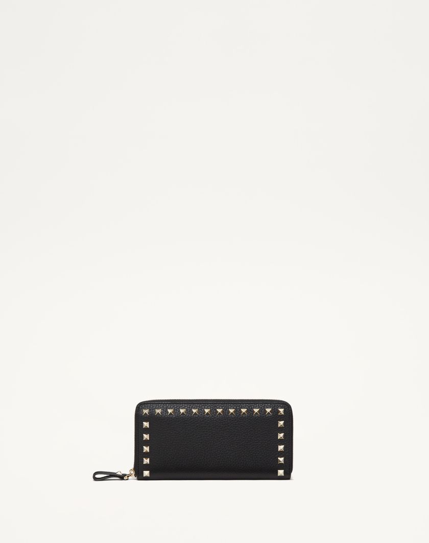 Valentino Handbags Portafoglio Con Zip Rockstud In Vitello Granato per Donna in Rosso V. | Valentino IT Sconti VIP