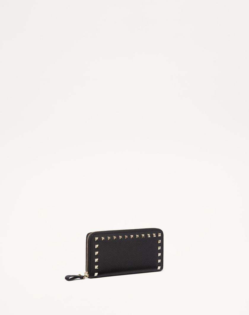 Valentino Handbags Portafoglio Con Zip Rockstud In Vitello Granato per Donna in Nero | Valentino IT Prezzo basso
