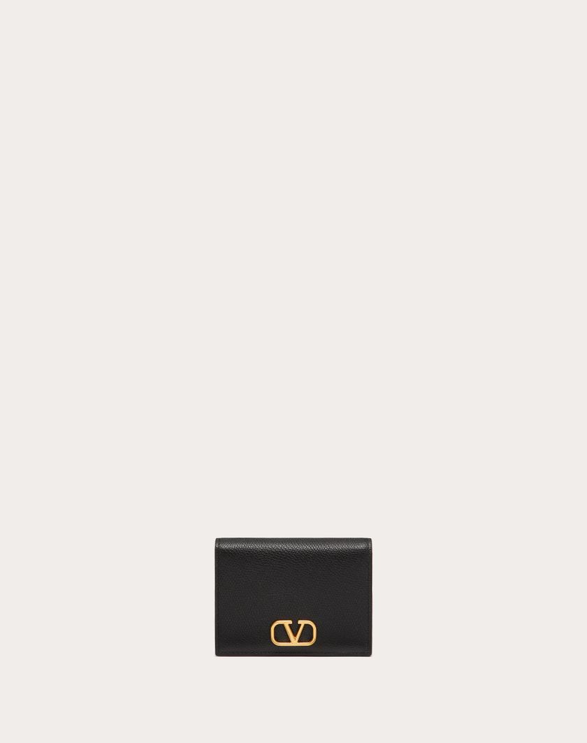 Valentino Handbags Portafoglio Compatto Vlogo Signature In Vitello Granato per Donna in Rose Cannelle | Valentino IT Ultimi tre giorni