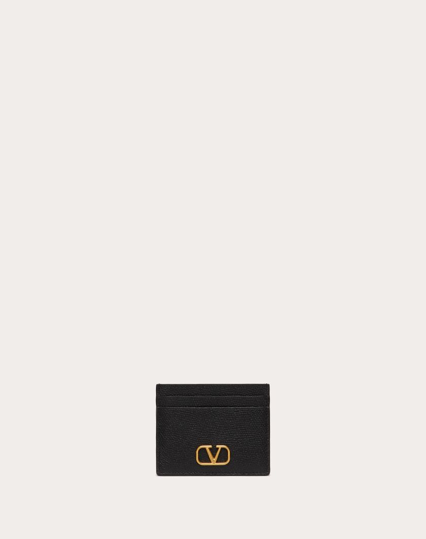 Valentino Handbags Portacarte Vlogo Signature In Vitello Granato per Donna in Nero | Valentino IT Ultimi due giorni