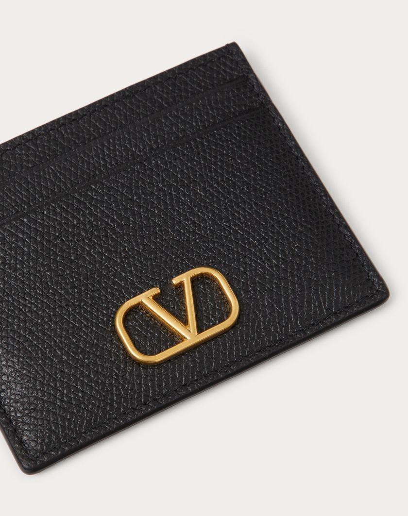 Valentino Handbags Portacarte Vlogo Signature In Vitello Granato per Donna in Nero | Valentino IT Ultimi due giorni