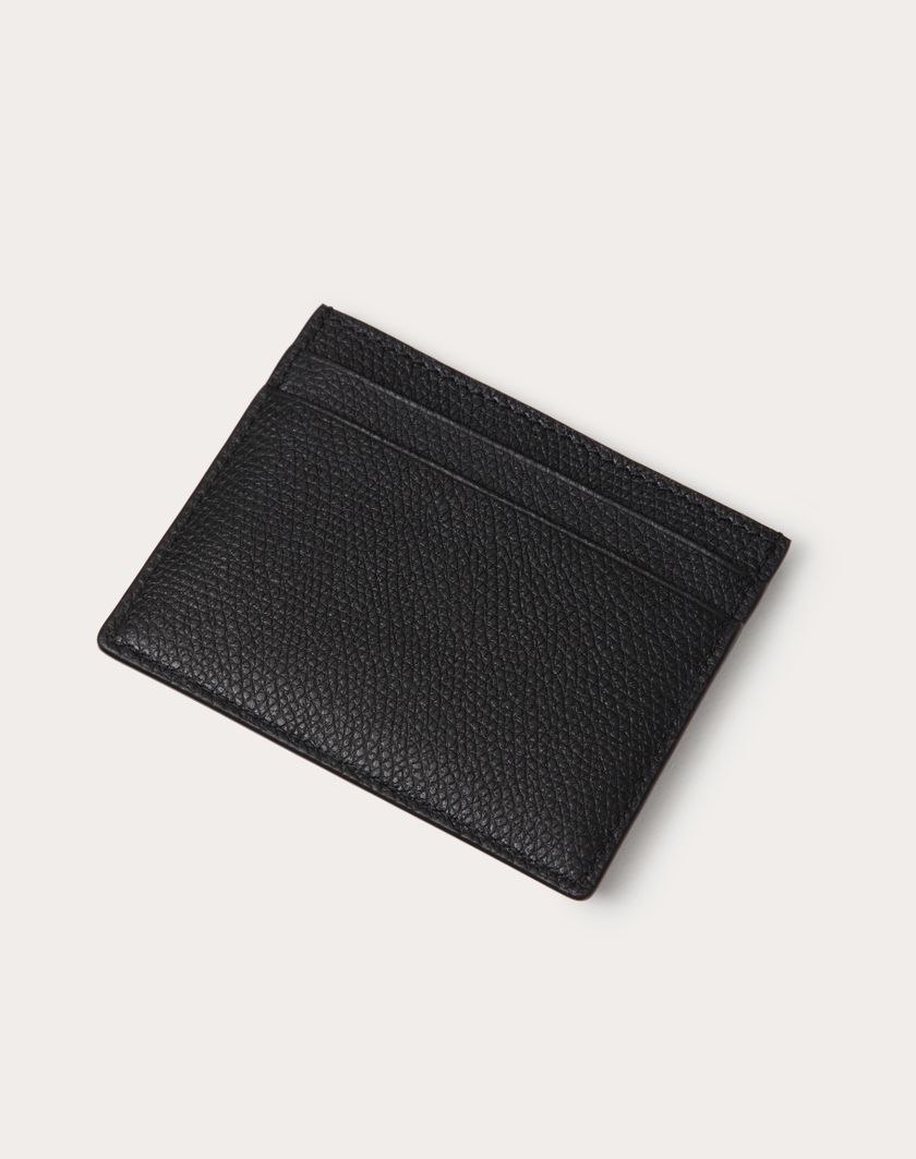 Valentino Handbags Portacarte Vlogo Signature In Vitello Granato per Donna in Nero | Valentino IT Ultimi due giorni
