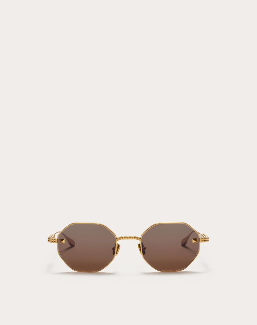 Valentino Handbags V-stud Occhiale Esagonale In Titanio in Marrone | Valentino IT 50% di sconto con spedizione gratuita