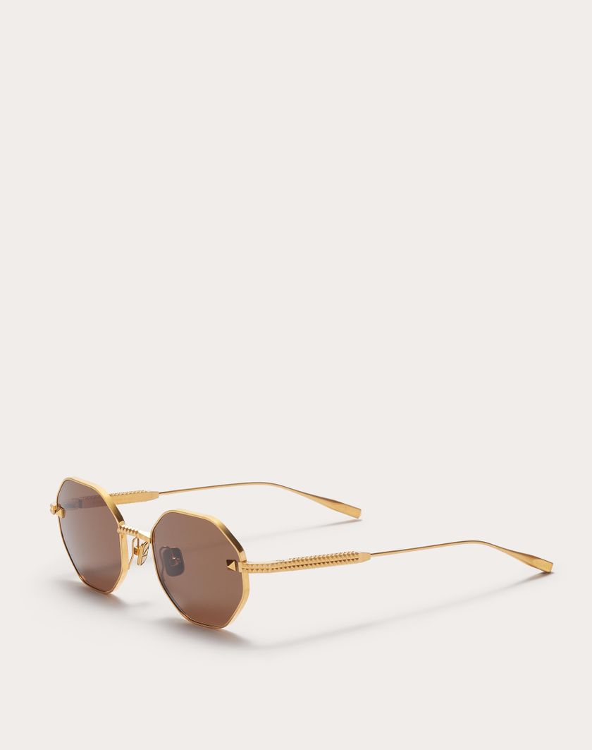 Valentino Handbags V-stud Occhiale Esagonale In Titanio in Marrone | Valentino IT 50% di sconto con spedizione gratuita