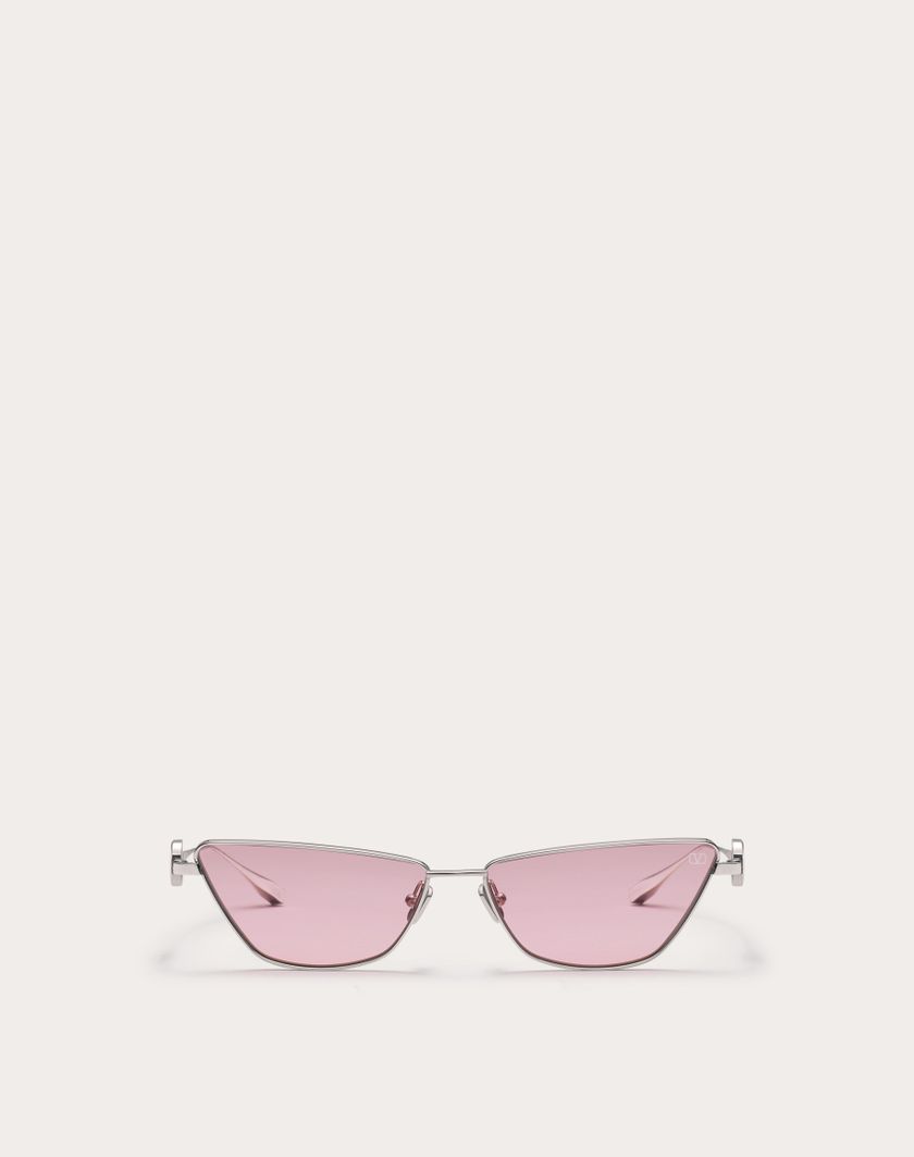 Valentino Handbags Vlogo Sign Occhiale Cat-eye In Titanio in Bordeaux | Valentino IT Officina