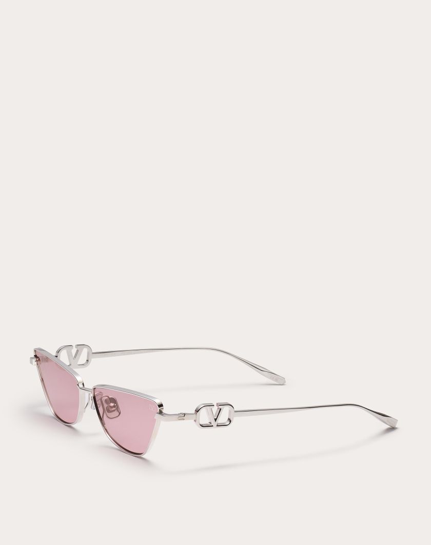 Valentino Handbags Vlogo Sign Occhiale Cat-eye In Titanio in Bordeaux | Valentino IT Officina