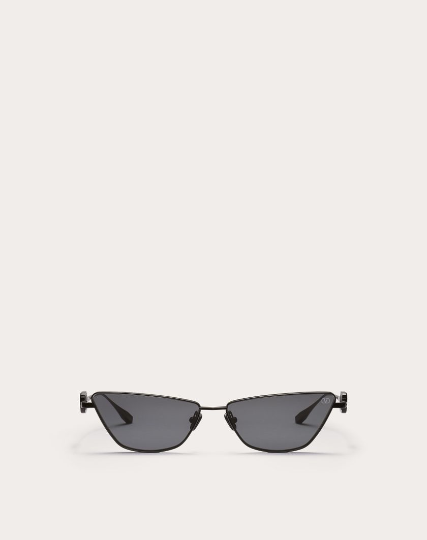Valentino Handbags Vlogo Sign Occhiale Cat-eye In Titanio in Grigio Scuro | Valentino IT Limitato a 3 giorni