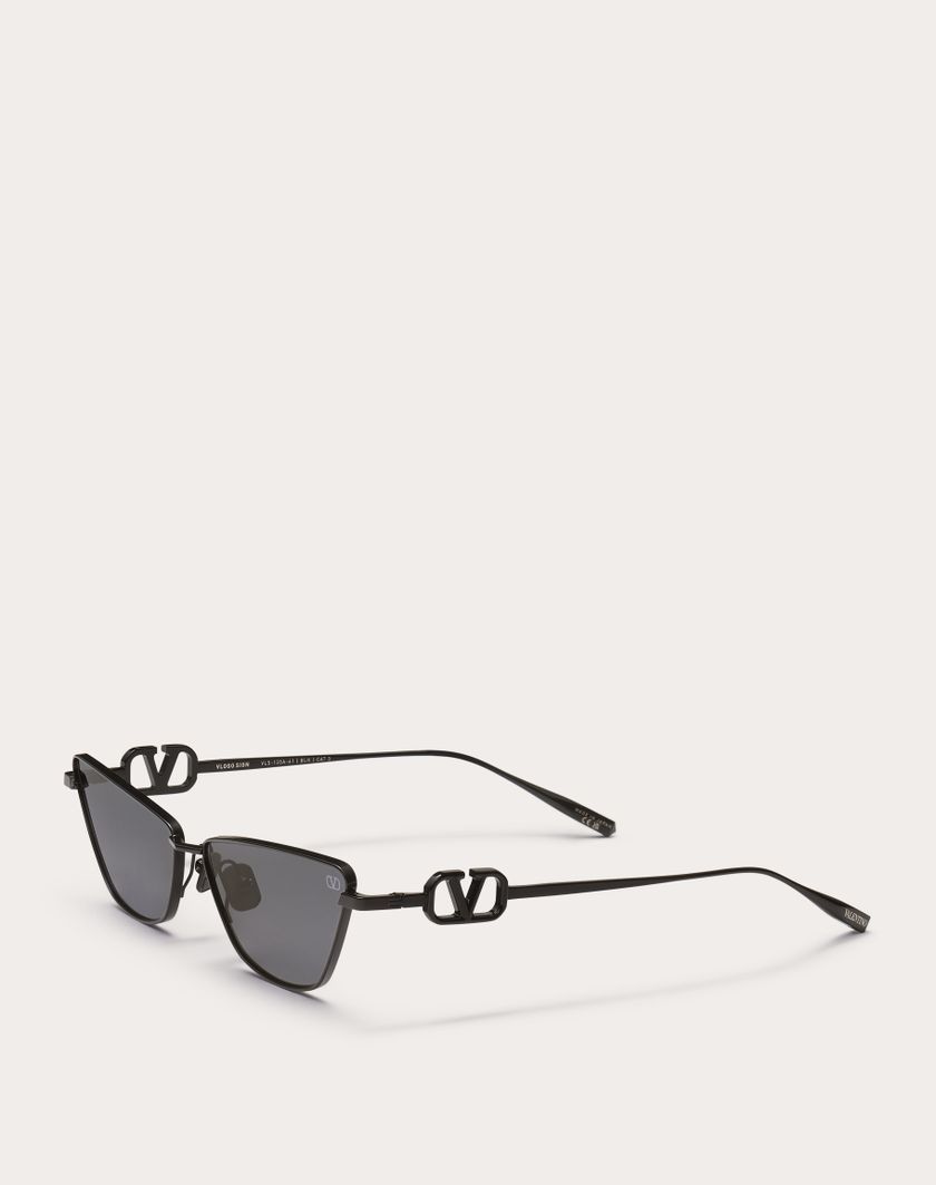 Valentino Handbags Vlogo Sign Occhiale Cat-eye In Titanio in Grigio Scuro | Valentino IT Limitato a 3 giorni