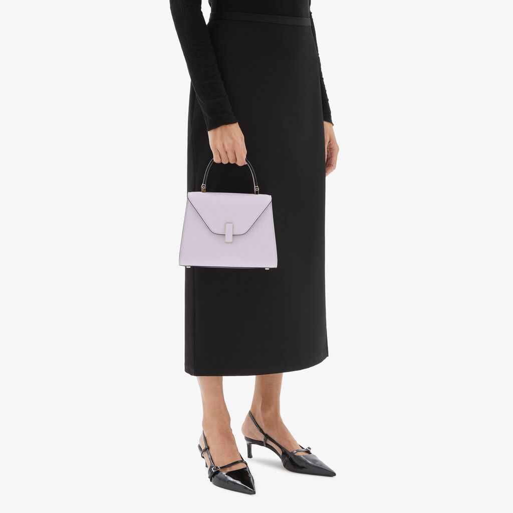 Valextra Borsa a mano Donna Mini di Lusso in Pelle Lilla | Valextra Iside Prezzo Ridotto
