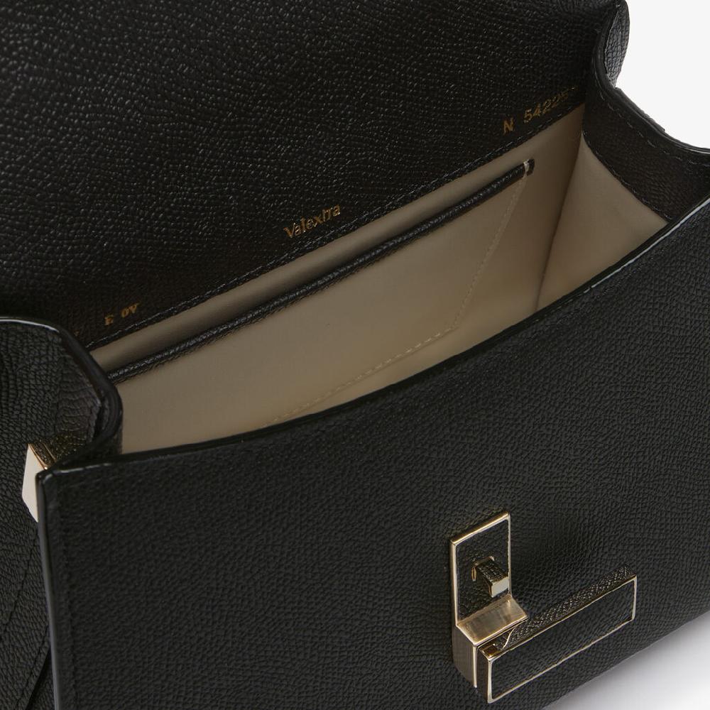 Valextra Borsa a mano Mini in Pelle Nera | Valextra Iside Economico