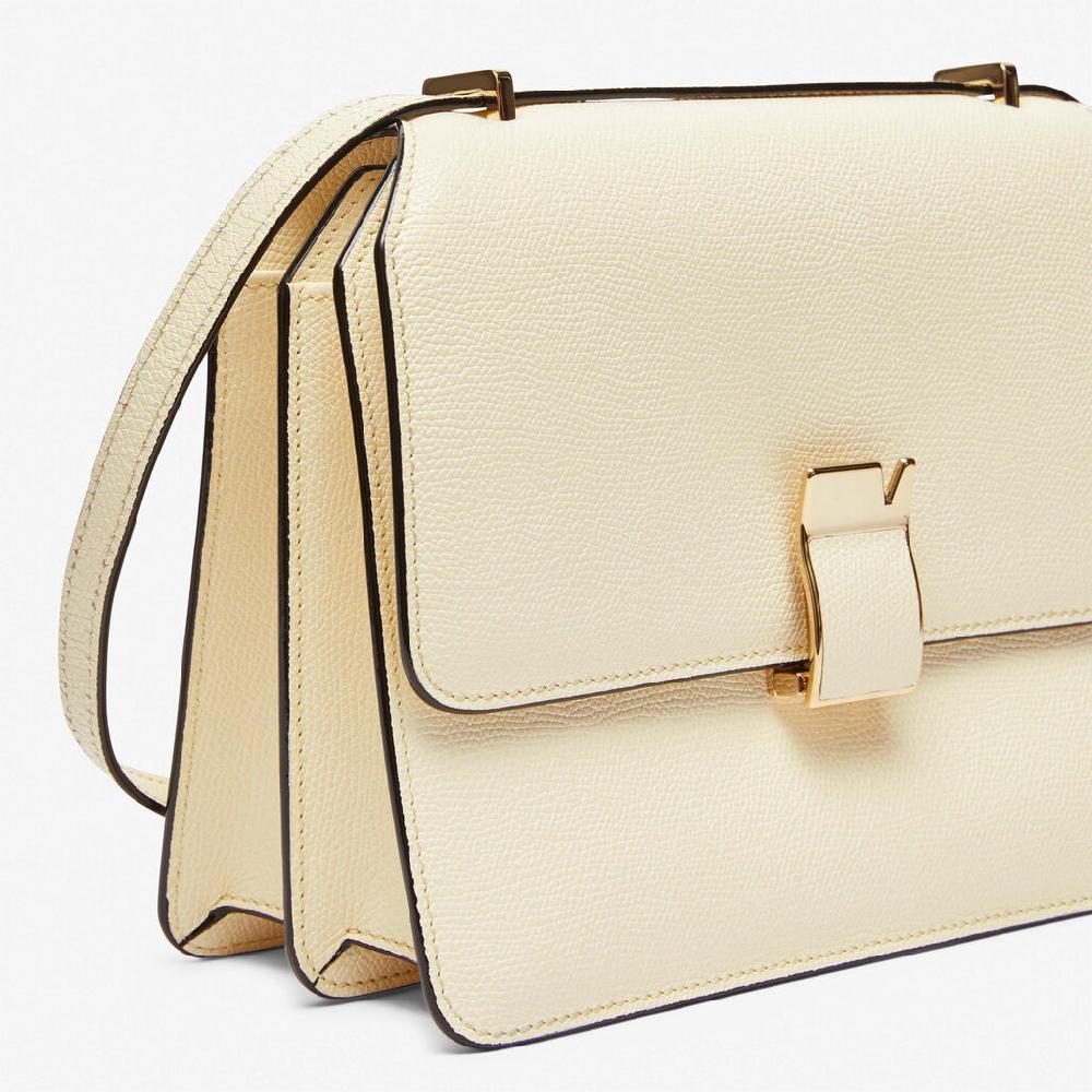 Valextra Borsa postina Media in Pelle Bianca | Valextra NoLo In Vendita