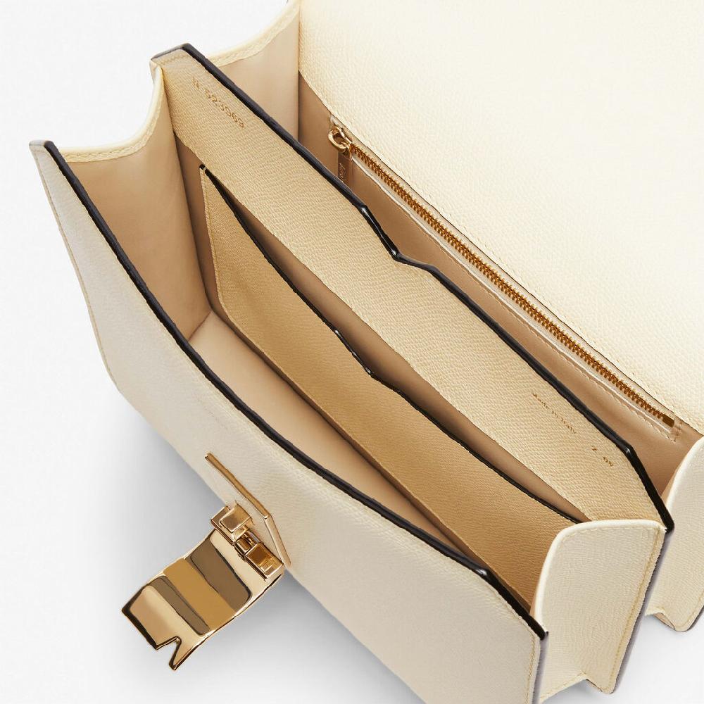 Valextra Borsa postina Media in Pelle Bianca | Valextra NoLo In Vendita