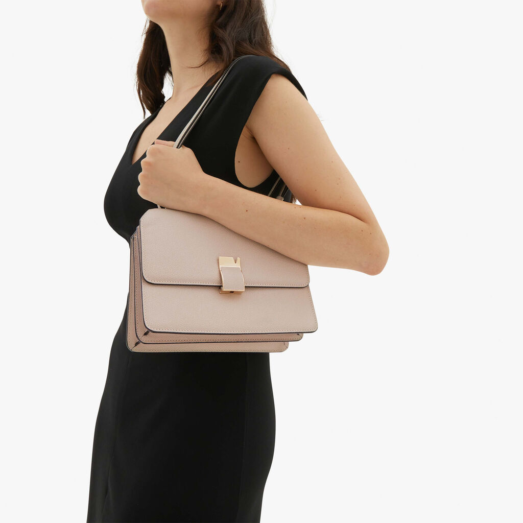 Valextra Borsa a tracolla Media in Pelle Rosa Nude | Valextra NoLo Saldi