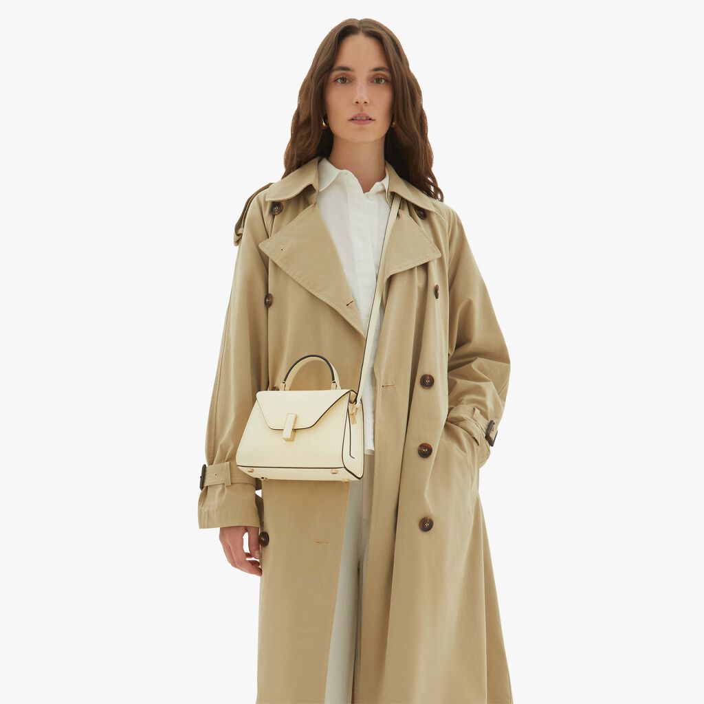 Valextra Borsa a mano Micro in Pelle Bianca | Valextra Iside Vendita Calda