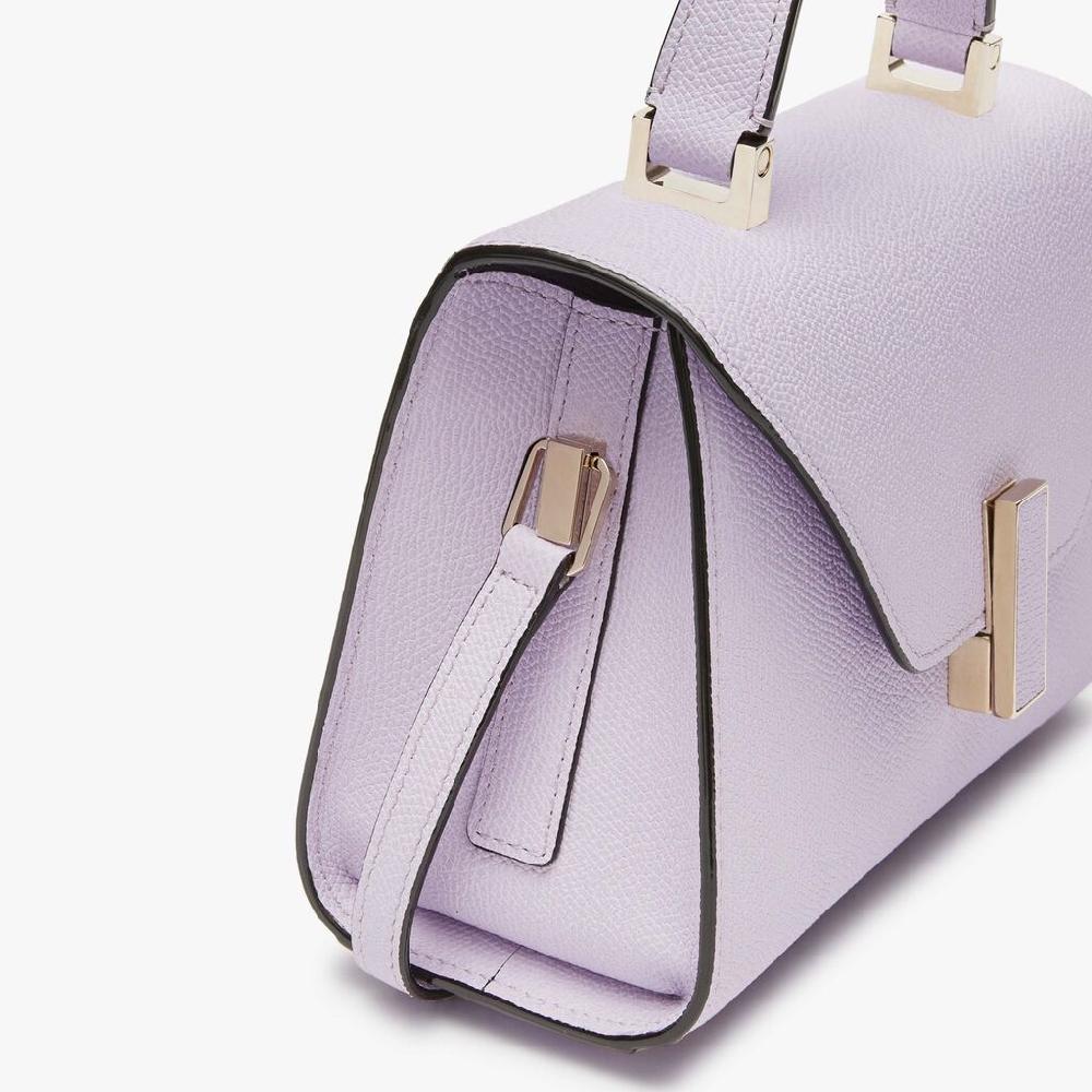 Valextra Borsa a tracolla Donna di Lusso in Pelle Lilla | Valextra Iside Vendita Economica