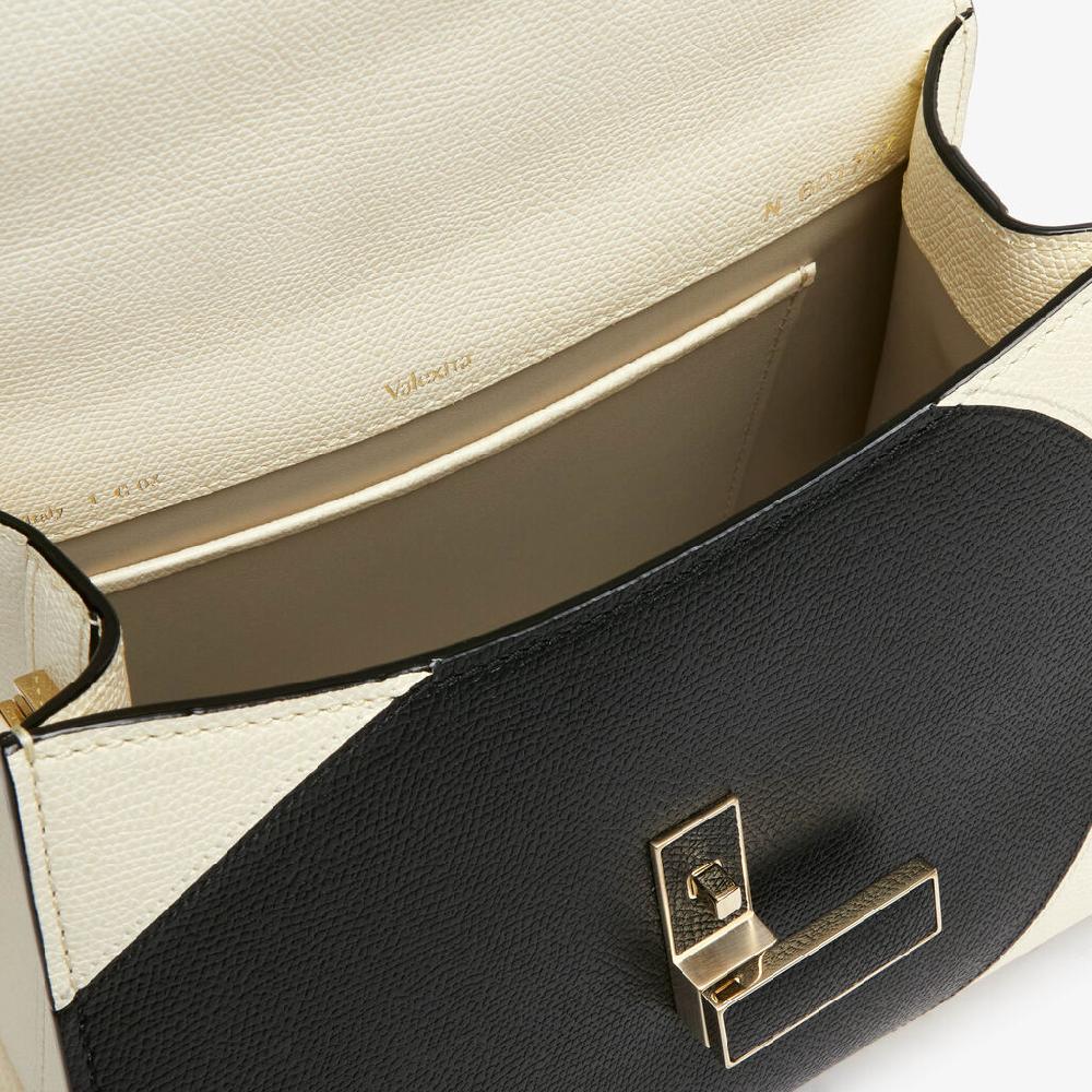 Valextra Borsa a mano da Donna Mini in Pelle Bianca e Nera | Valextra Iside Vendite Flash