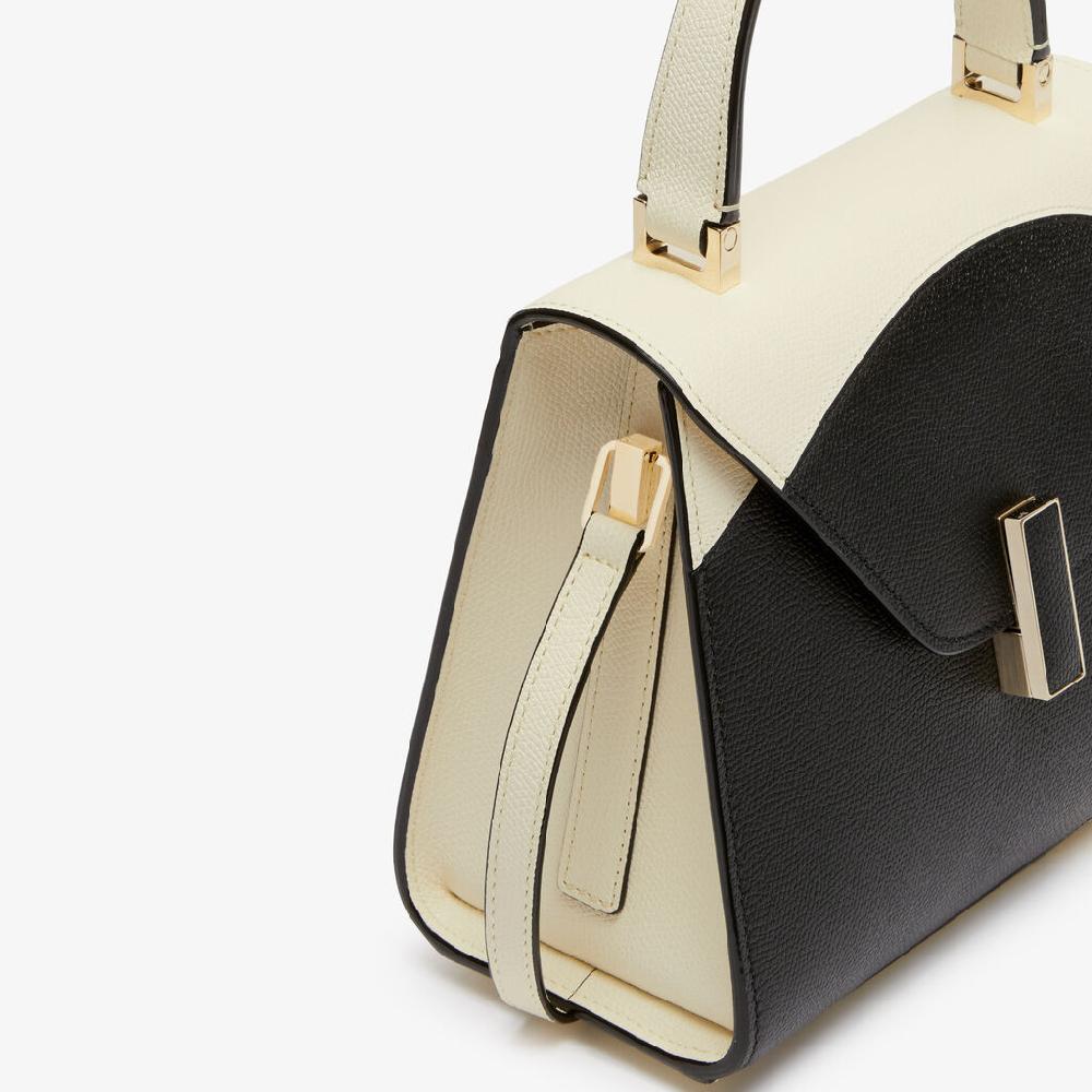 Valextra Borsa a mano da Donna Mini in Pelle Bianca e Nera | Valextra Iside Vendite Flash