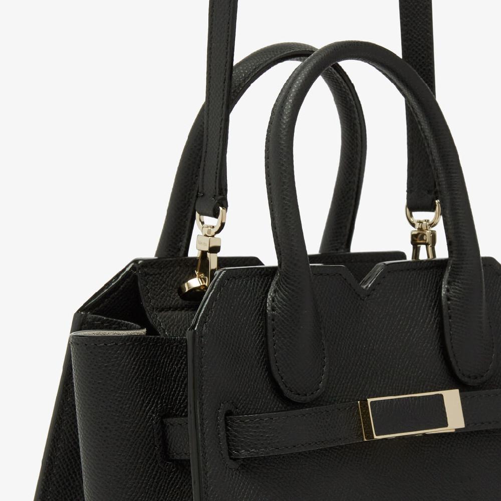 Valextra Borsa a Tracolla Milano Micro | Pelle di vitello Millepunte Soft | Nero | Valextra 2025