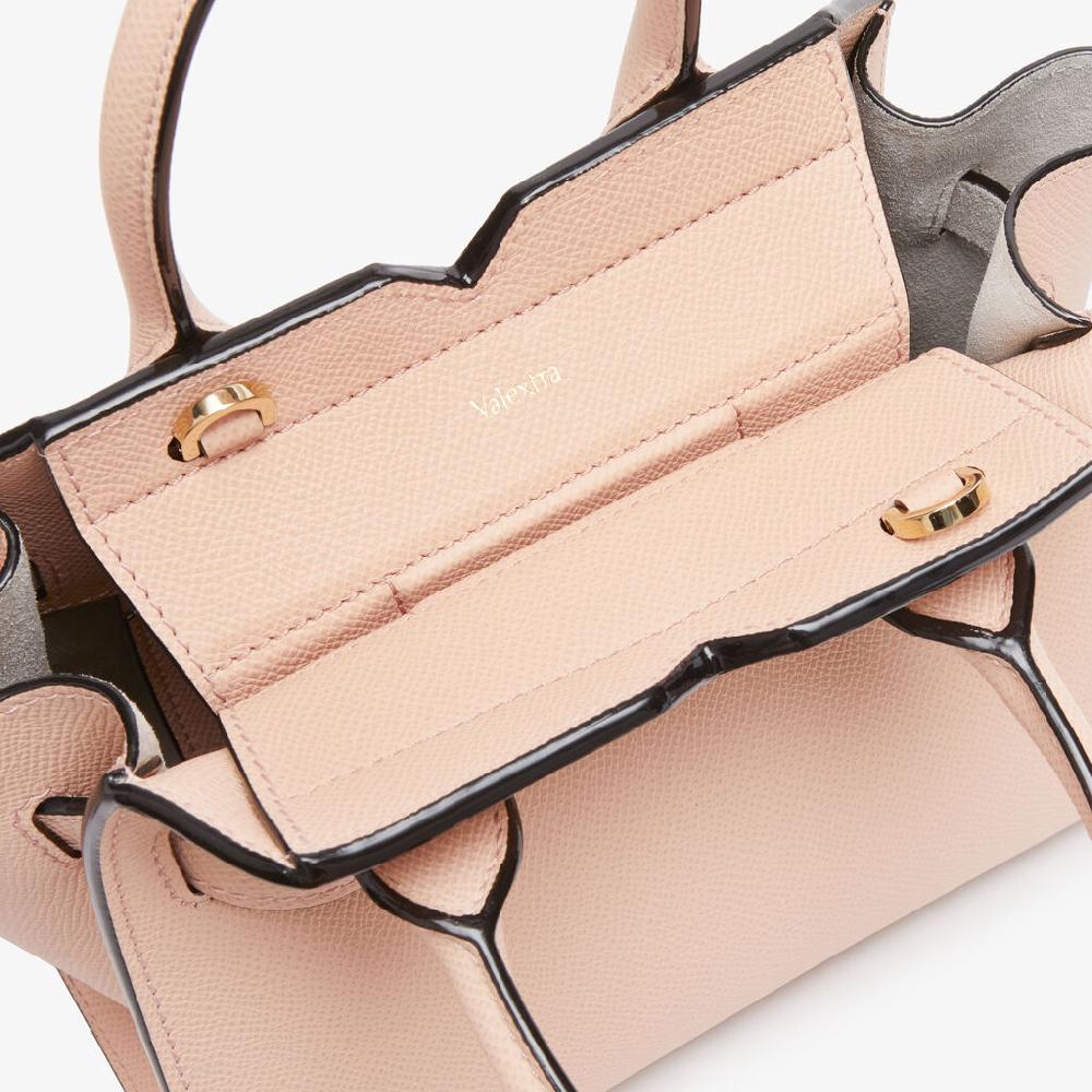 Valextra Borsa a Tracolla Milano Micro | Pelle di vitello Millepunte Soft | Rosa Bonne Mine | Valextra Italy
