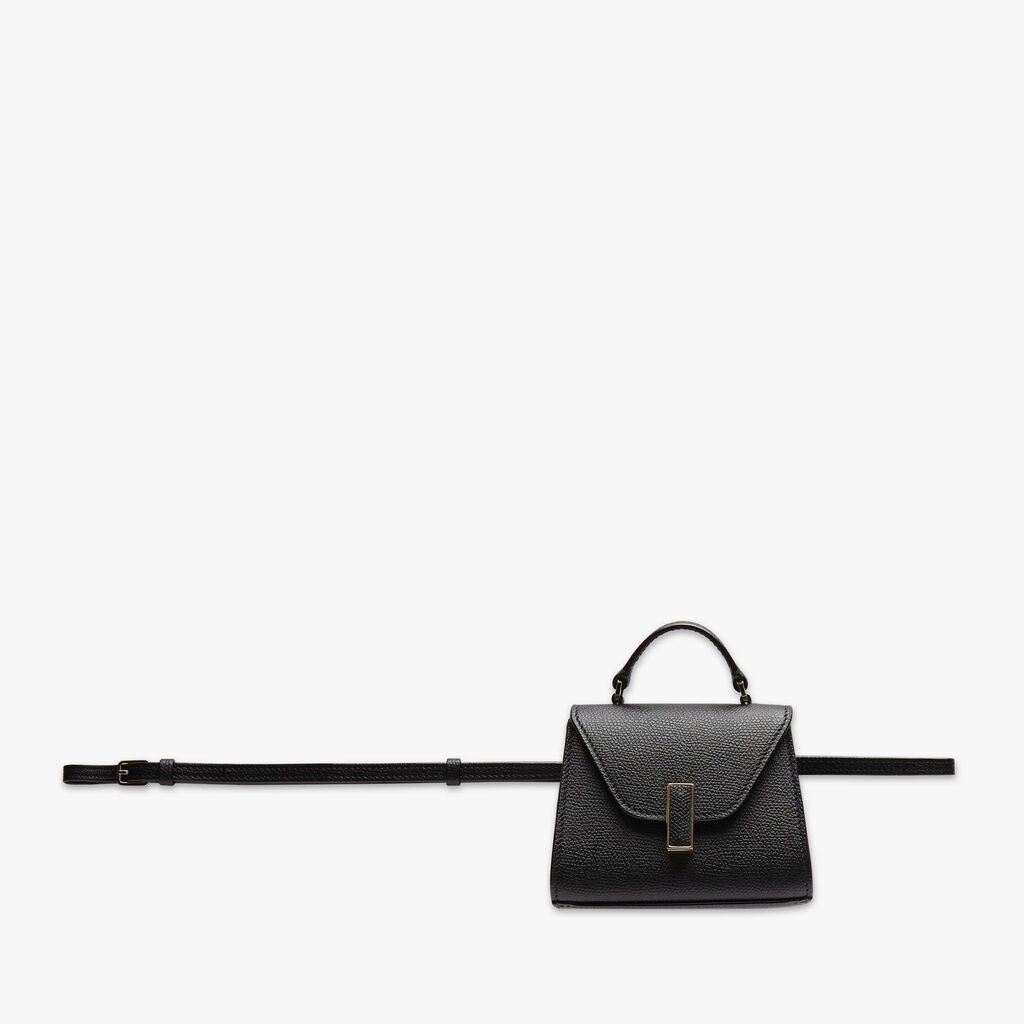 Valextra Borsa cintura compatta da Donna in Pelle Nera | Valextra Iside In Linea